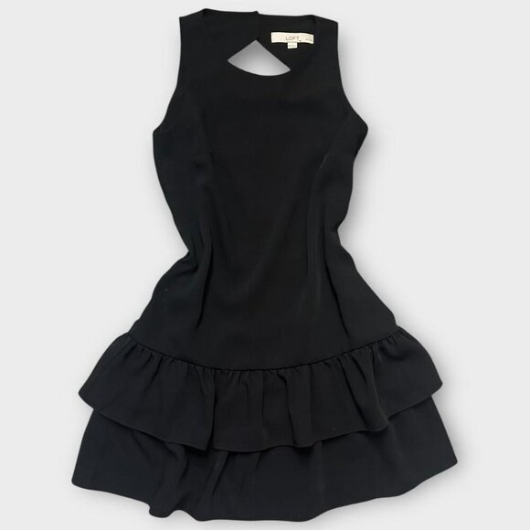 LOFT Dresses & Skirts - Womens Loft Black Dress With Ruffles